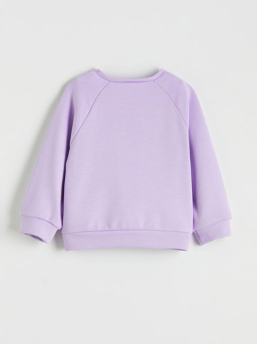 Bisiklet Yaka K?z ?ocuk Softt Touch Sweatshirt ve E?ofman Alt?