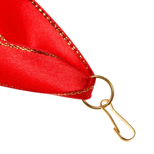 Цена за 10 шт. Лента для медали, красная - Командор фото 4