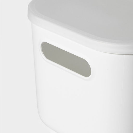 Контейнер для хранения с крышкой LaDom «Лёгкость», 25.7×18×16 см, белый