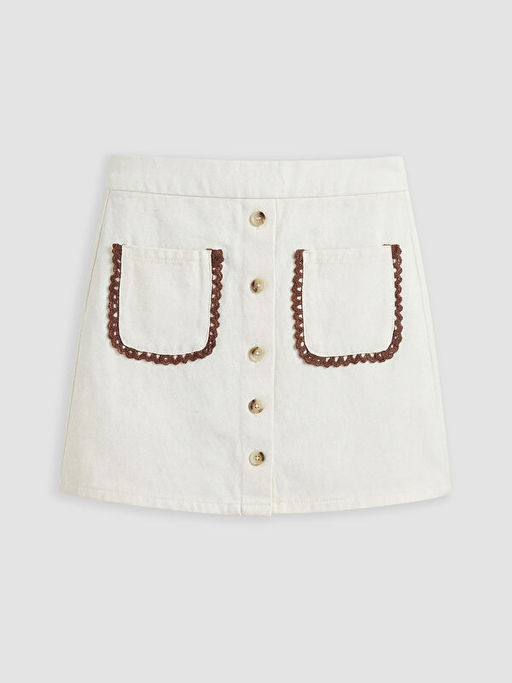 Dantel Detayl? K?z ?ocuk ?ort Etek