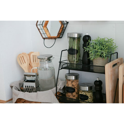 Банка для сыпучих Доляна «Премиум», 350 мл, 10×8 см, с металлической крышкой, с местом под надпись, стекло, прозрачная