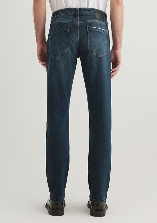 Marcus Mavi Premium Puslu Koyu Mavi Jean Pantolon  фото 4
