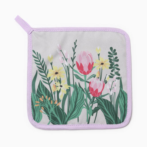 Набор кухонный «Доляна. Букет»: варежка 20×28 см, прихватка 17×17 см, 35% хлопок, 65% п/э