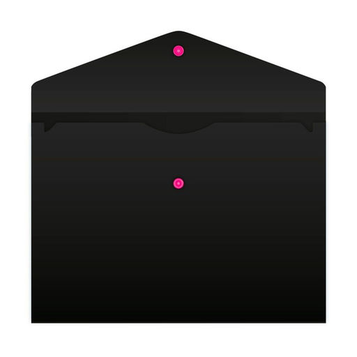 Цена за 4 шт. Папка-конверт на кнопке А4, 180 мкм, Calligrata, непрозрачная, чёрная, кнопки цветные, до 120 листов, МИКС  фото 3