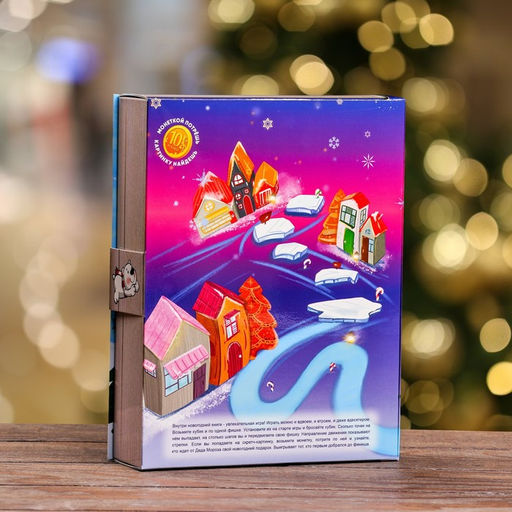 Цена за 5 шт. Подарочная коробка Книга Новогодняя игра 18,5 х 5 х 23,6 см - Simaland фото 2