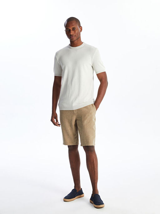 Bisiklet Yaka K?sa Kollu Erkek Triko Kazak