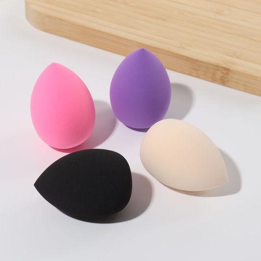 Спонжи для макияжа, набор - 4 шт., увеличиваются при намокании, разноцветные