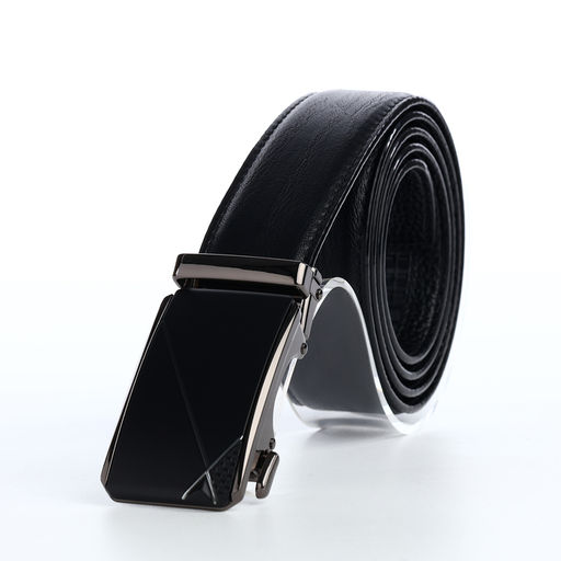 Ремень мужской, ширина 3.6 см, длина 120 см, натуральная кожа, пряжка автомат, чёрный