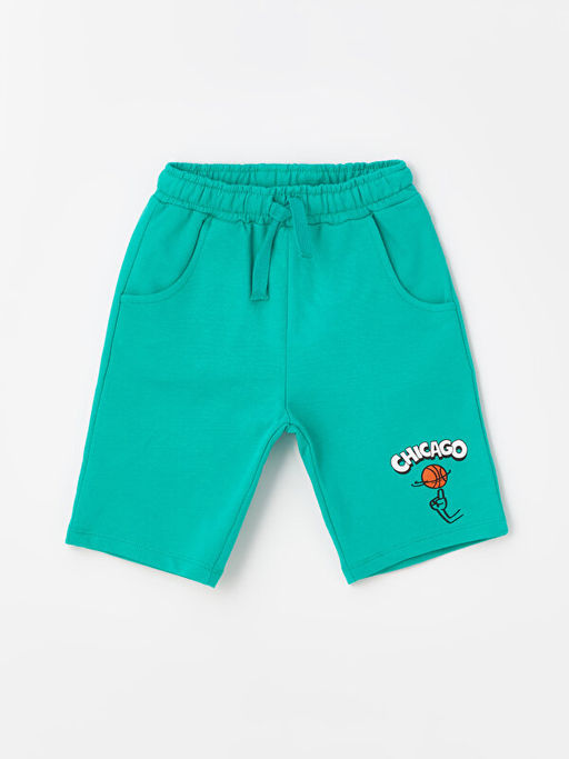 Bisiklet Yaka K?sa Kollu Bask?l? Erkek Bebek Ti??rt ve ?ort 2li Tak?m - Waikiki фото 3