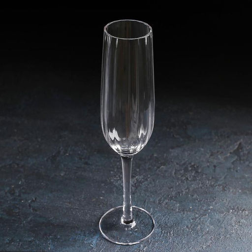 Бокал для шампанского «Селибритис», 180 мл, 7×24 см, стекло