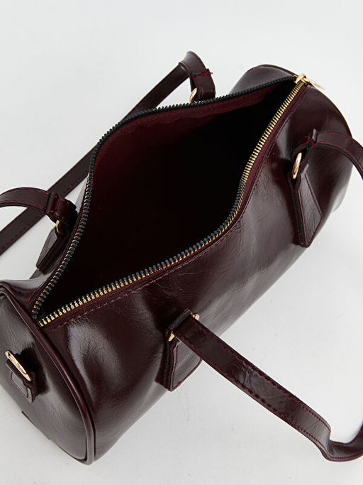 Deri G?r?n?ml? Kad?n Bowling Omuz ?antas?