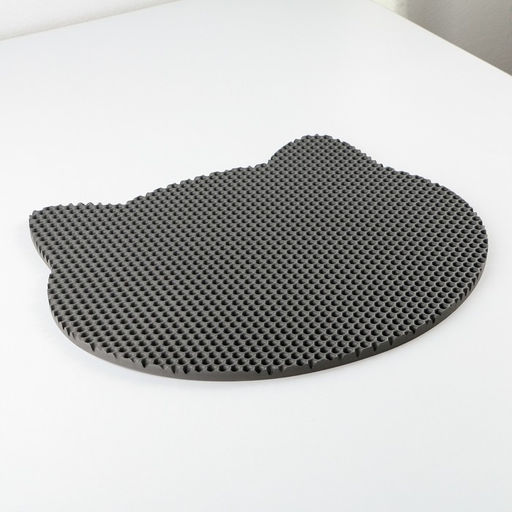 Коврик под миску и лоток Мордочка, серый, 35х41,5 см - Пушистое счастье фото 6