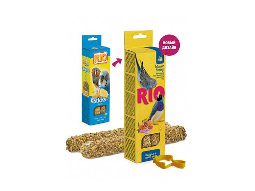 Палочки РИО 80г д/волнистых попугаев МЕД, 2шт.упак, 8упак.кор