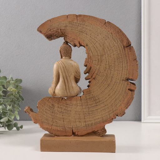 Фигурка полистоун «Будда - Мудра Дхьяна - медитация в разрезе дерева», 6.5×27×27 см
