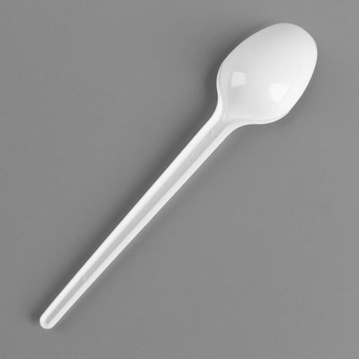 Цена за 100 шт. Ложка одноразовая чайная «Белая» 12,5 см