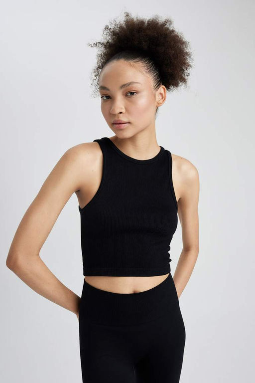 DeFactoFit Бесшовная майка с круглым вырезом  фото 6