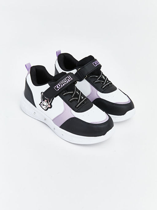Kuromi Bask?l? Taban? I??kl? K?z Bebek Spor Ayakkab?