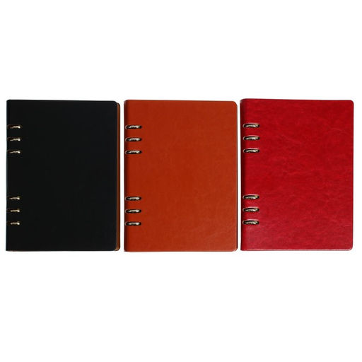 Органайзер на кольцах Престиж А5, 92 листа, в линейку, обложка кожзам, МИКС