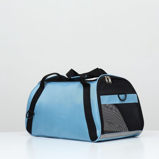 Сумка-переноска сетчатая, 48 х 26 х 31 см, голубая - Пижон фото 3