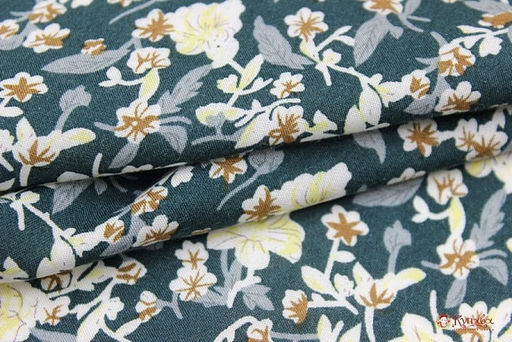 Штапель Гузель цв.темная морская волна, ш.1.45м, вискоза-100%, 90гр/м.кв - Купава фото 3