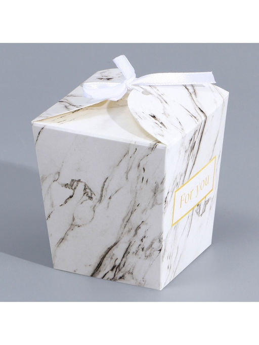 Цена за 5 шт. Коробка подарочная «Мрамор», 8×7.5×6 см см