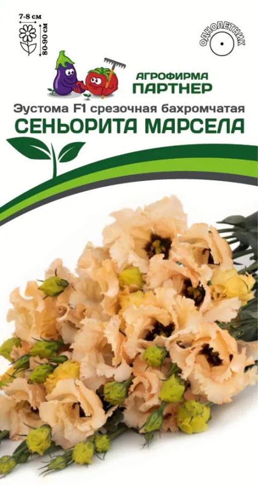 Эустома бахромчатая нежно-абрикосовая Сеньорита Марсела