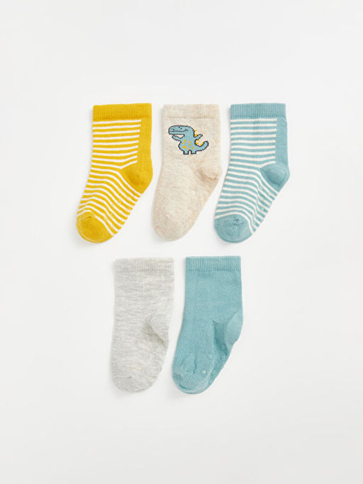 ?izgili Erkek Bebek Soket ?orap 5li