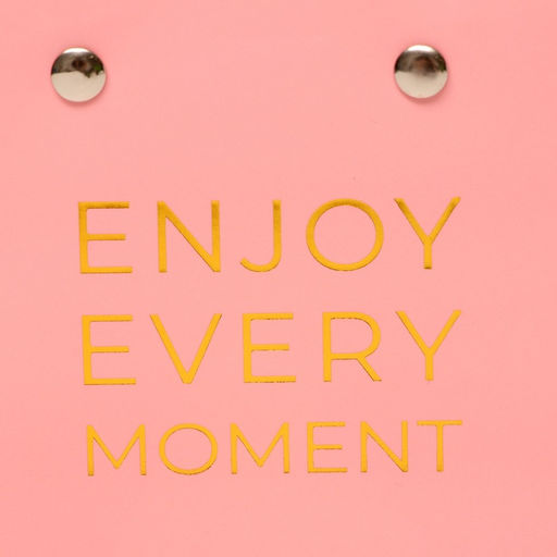 Цена за 10 шт. Сумка для цветов розовая Enjoy Every moment влагостойкая 12?12 - 8?8 - 12.5 см