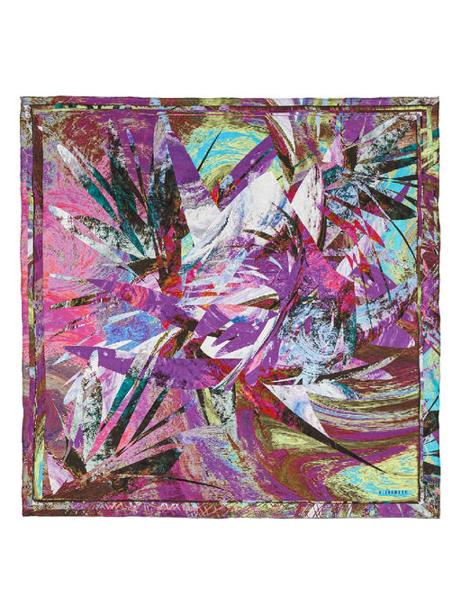 Платок жен. шелк 90х90 E04-8379-10 - Eleganzza фото 4