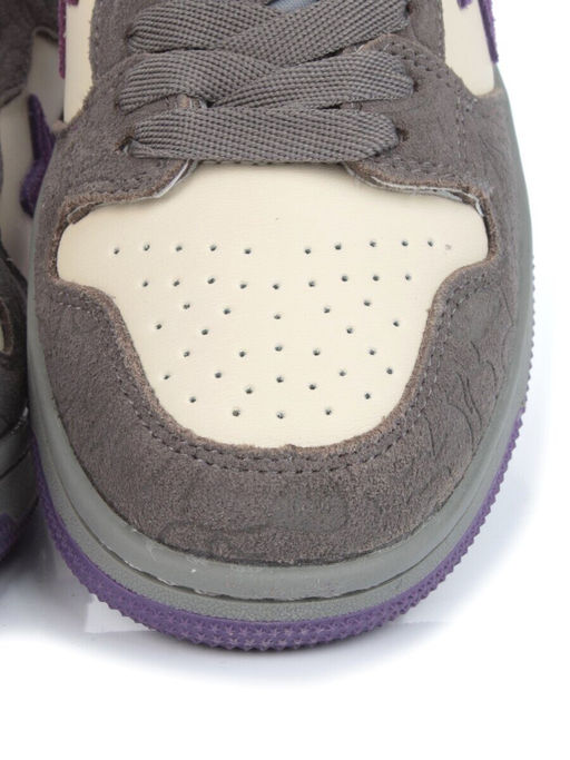 05-717-13 DARKGRAY/PURPLE Кроссовки женские (натуральная замша, натуральная кожа)