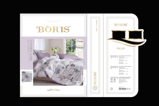 КПБ Boris Двусторонний Страйп-сатин BORDSS011 Евро