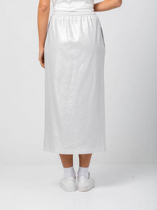 Юбка изо льна с напылением