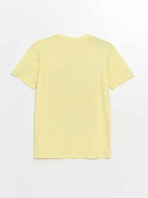 Bisiklet Yaka Minions Bask?l? K?sa Kollu Erkek ?ocuk Ti??rt - Waikiki фото 2