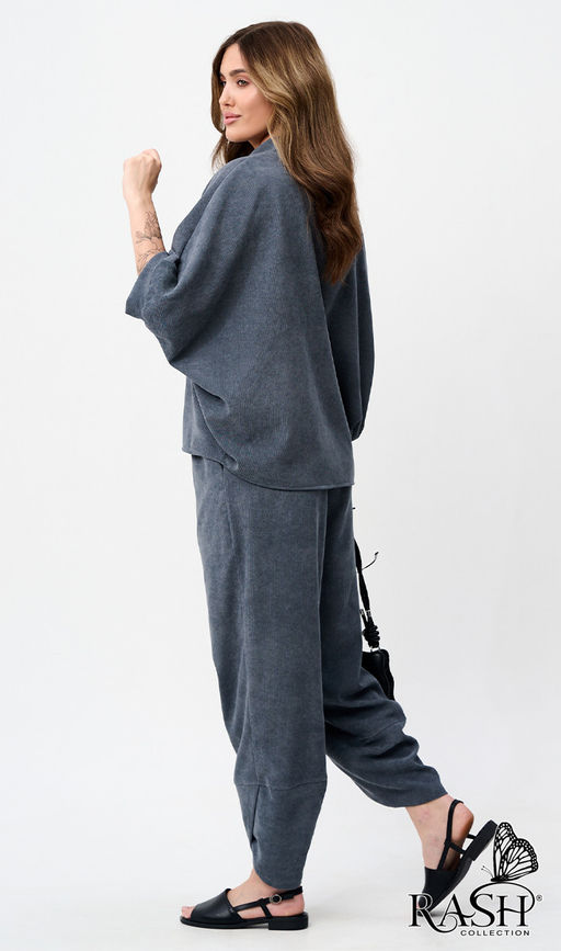 Костюм "Boho" микровельвет серый Цвет:как на фото