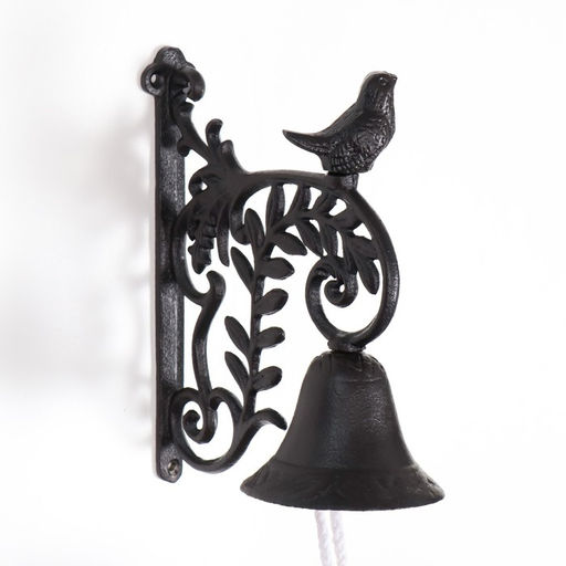 Колокол сувенирный чугун Птица и веточка с листьями - Simaland фото 2