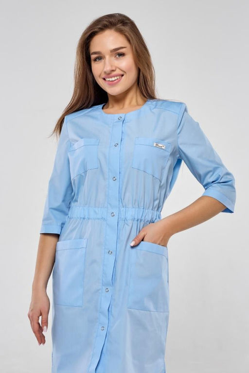 Халат женский 184 ТС. Цвет: холодный голубой - Стильб фото 5