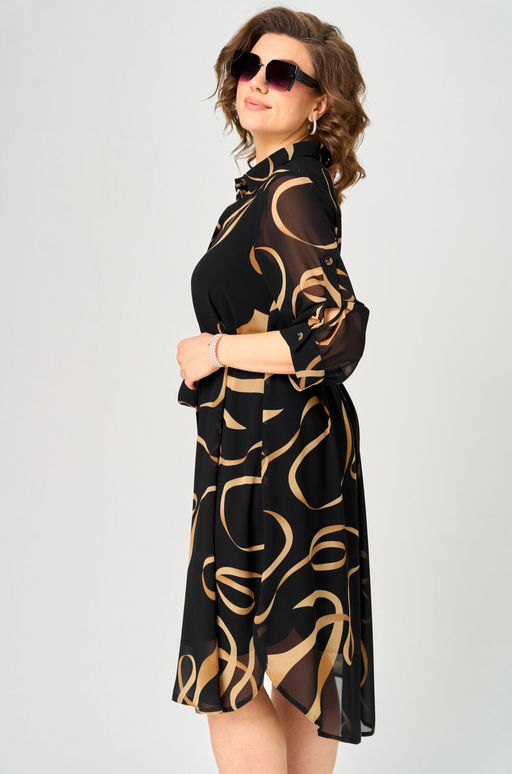 Платье EVA GRANT 7046 принт ленты