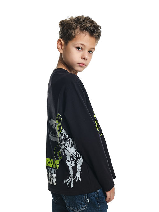 Лонгслив для мальчика UD 7732 черный/салатовый - Mini maxi фото 3