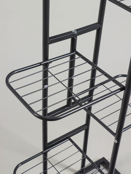 Подставка для цветов Greengo, 6 полок, 44×22×105 см, напольная, металл, тёмно-серая