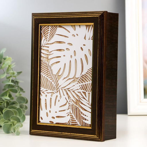 Ключница настенная «Листья», венге, 15×21 см, МИКС