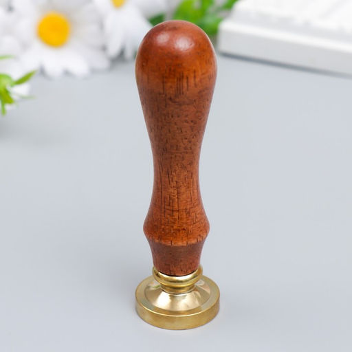 Печать для сургуча с деревянной ручкой «Рукопись и перо», 9×2.5×2.5 см