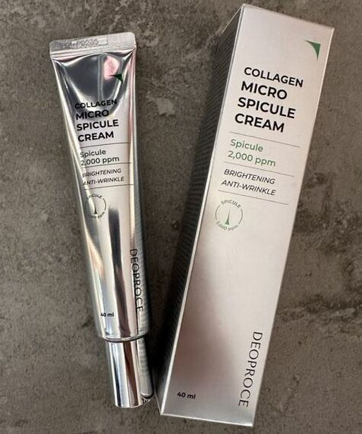 Deoproce Collagen Micro Spicule Cream, 40ml - Омолаживающий крем для лица с микроспикулами и коллагеном