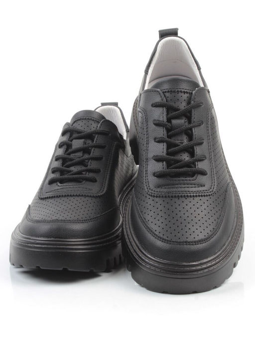 03-YH329-3 BLACK Полуботинки женские (натуральная кожа)