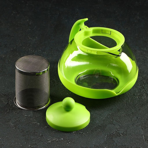 Чайник стеклянный заварочный Яркость, 750 мл, с металлическим ситом, матовый, цвет МИКС - Simaland фото 2