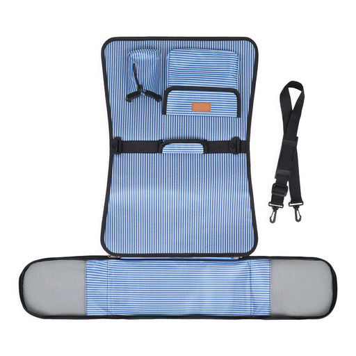 Сумка-переноска с органайзером в полоску, размер М (44,5 х 26 х 40 см), голубой - Пижон фото 13