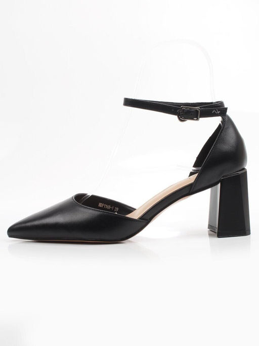 06-HDP1168-1 BLACK Туфли летние женские (натуральная кожа)