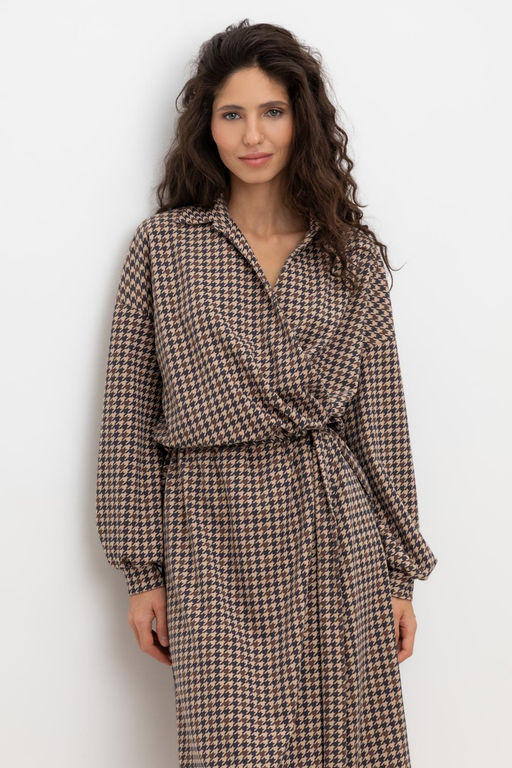 ЕВТ 5060/кунжут,гусиная лапка платье жен - Very neat фото 4