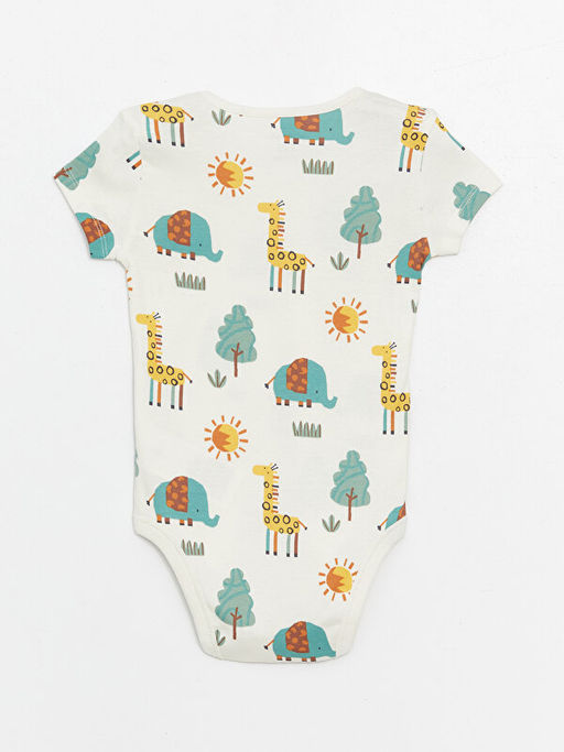 Bisiklet Yaka K?sa Kollu Bask?l? Erkek Bebek ??t??tl? Body - Waikiki фото 2