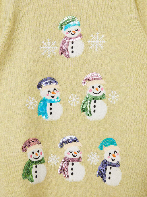 Bisiklet Yaka Desenli Uzun Kollu K?z ?ocuk Triko Kazak - Waikiki фото 3