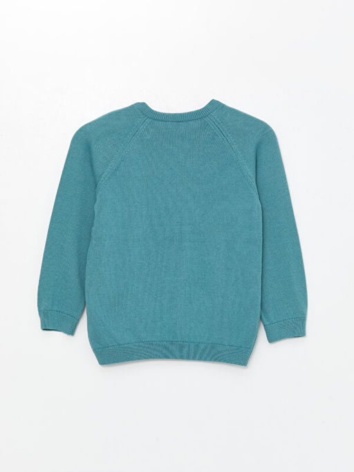 Bisiklet Yaka Uzun Kollu Erkek Bebek Triko Kazak